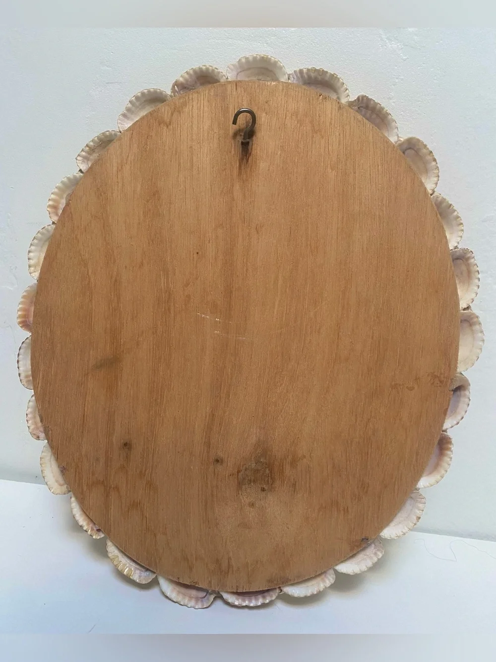 Vtg. Vintage Coquillage Seashell Oval Mirror Natural Shell Pastel Palette